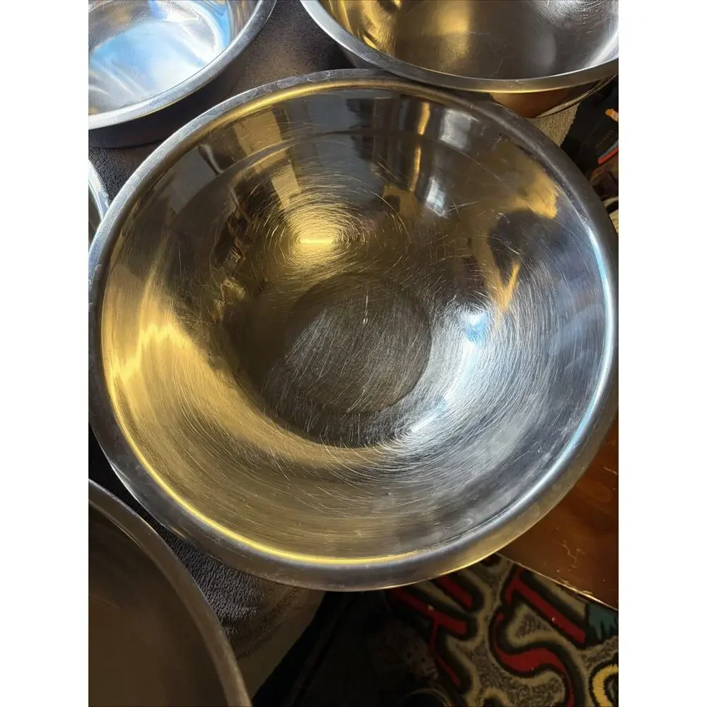 Mixing Bowls Set of 6, Stainless Steel Nesting Mixing Salad Bowl